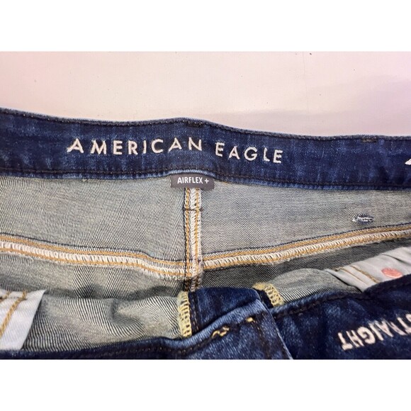 American Eagle Jeans Mens 42 X 32 Blue Stretch Airflex Denim Relaxed Straight - Picture 4 of 6